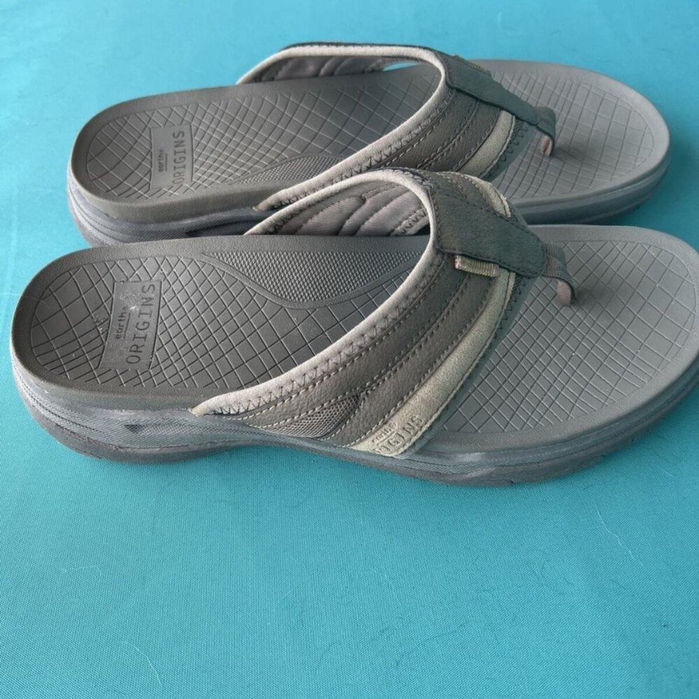 Earth Origins Men's Boyd Brown Sport Flip Flop Sandal Shoes Size 8M - Picture 2 of 7